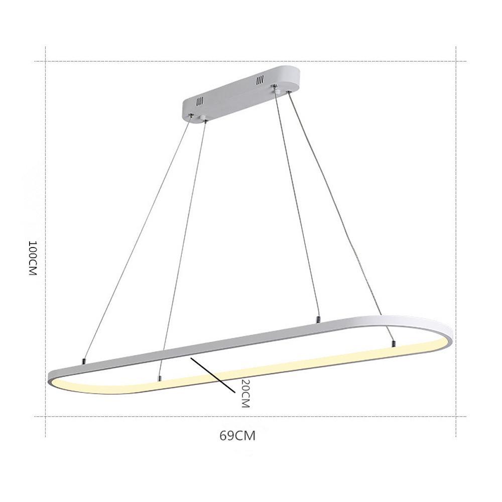 Rounded Rectangle LED Pendant Light for Kitchen