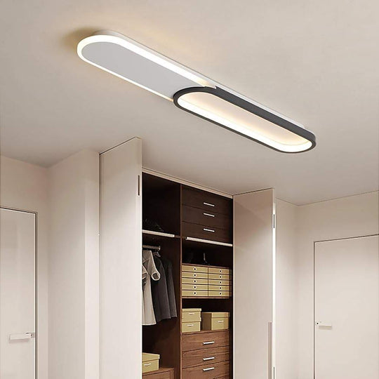 2 Rectangle Minimalist LED Flush Mount Ceiling Light