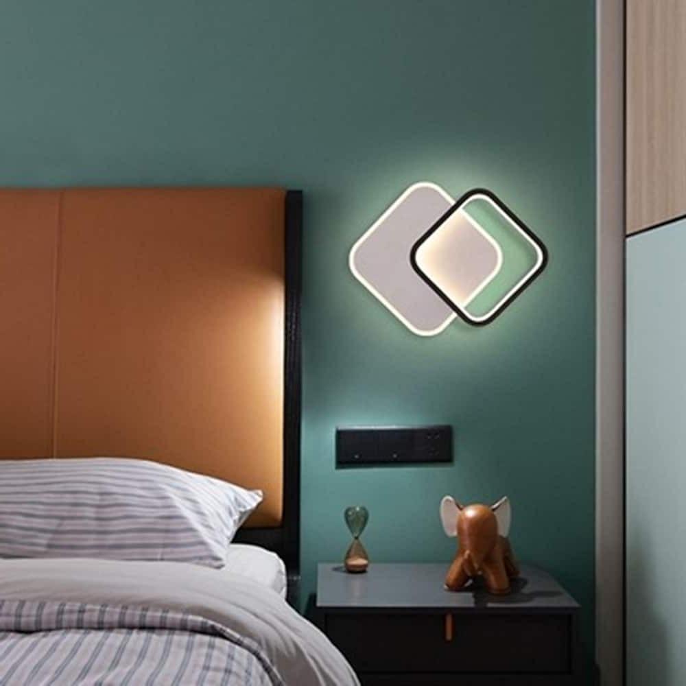 2 Square Acrylic Reflective Design LED Ceiling Light – Flush Mount