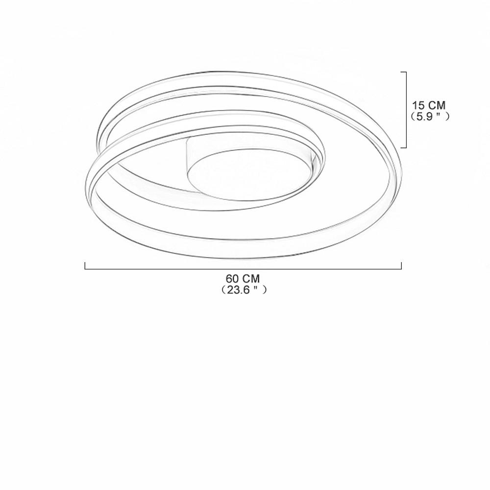 Spiraling Halo Circular LED Modern Flush Mount Ceiling Light