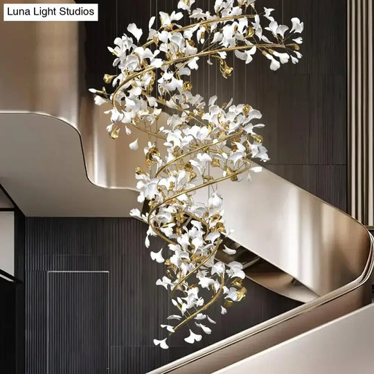 Luxury Ginkgo Leaf Chandelier – Artistic Statement Lighting