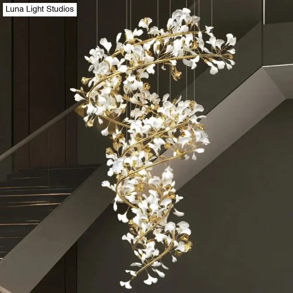 Luxury Ginkgo Leaf Chandelier – Artistic Statement Lighting
