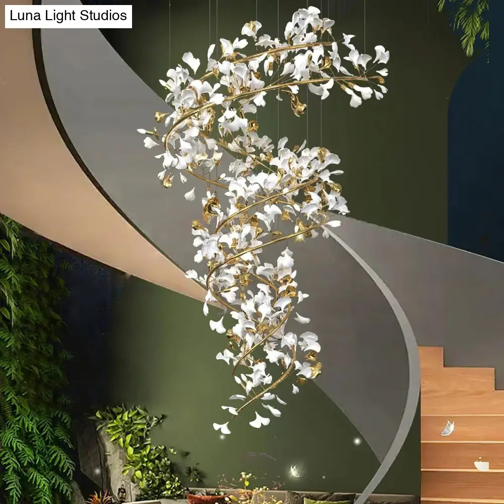 Luxury Ginkgo Leaf Chandelier – Artistic Statement Lighting