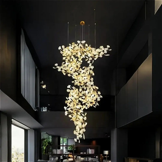 Luxury Ginkgo Leaf Chandelier – Artistic Statement Lighting