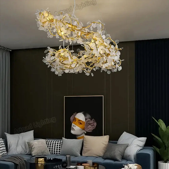 Nordic Crystal LED Chandelier – Luxury Modern Ceiling Light
