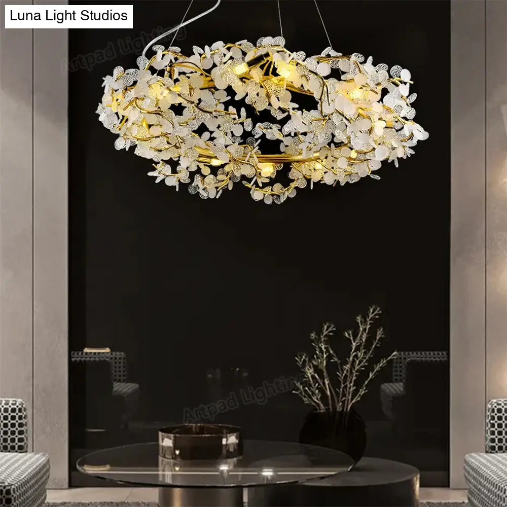 Nordic Crystal LED Chandelier – Luxury Modern Ceiling Light