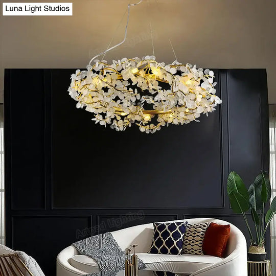 Nordic Crystal LED Chandelier – Luxury Modern Ceiling Light