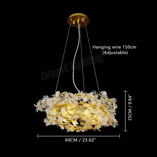 Nordic Crystal LED Chandelier – Luxury Modern Ceiling Light
