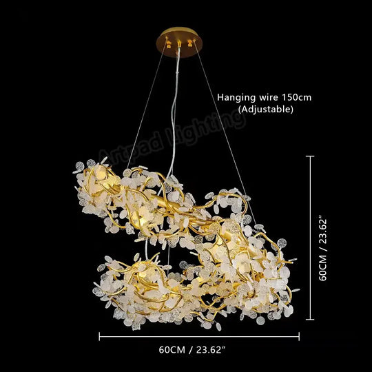 Nordic Crystal LED Chandelier – Luxury Modern Ceiling Light
