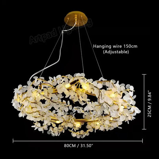 Nordic Crystal LED Chandelier – Luxury Modern Ceiling Light