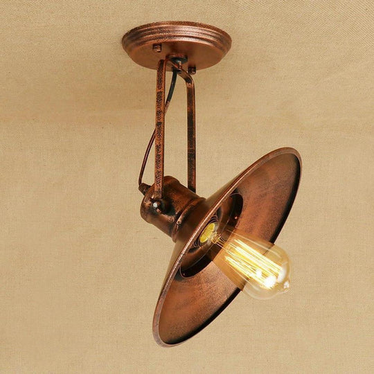 Round Metal Coastal Pendant Light with Large Dynamic LED Bulb