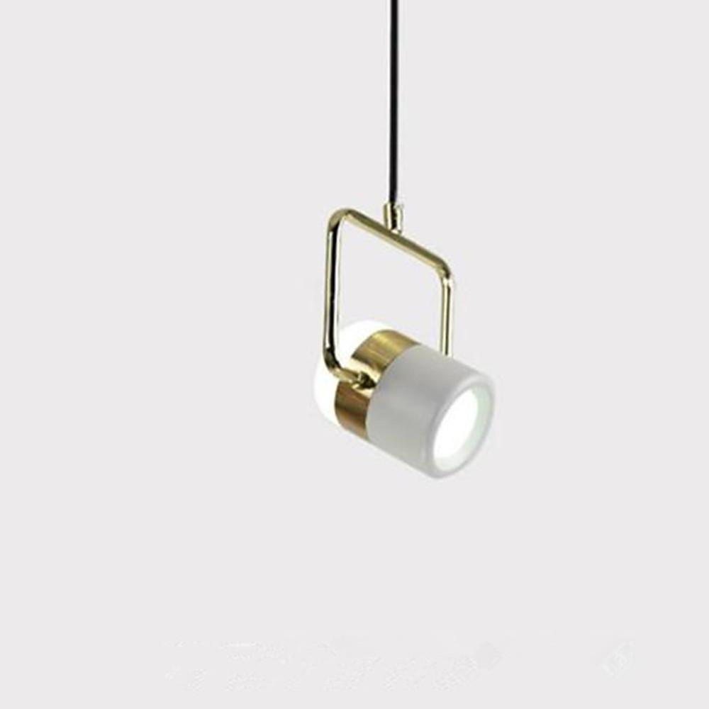 Projector Like Electroplated Metal Modern Pendant Light Flexible Ambient Glow