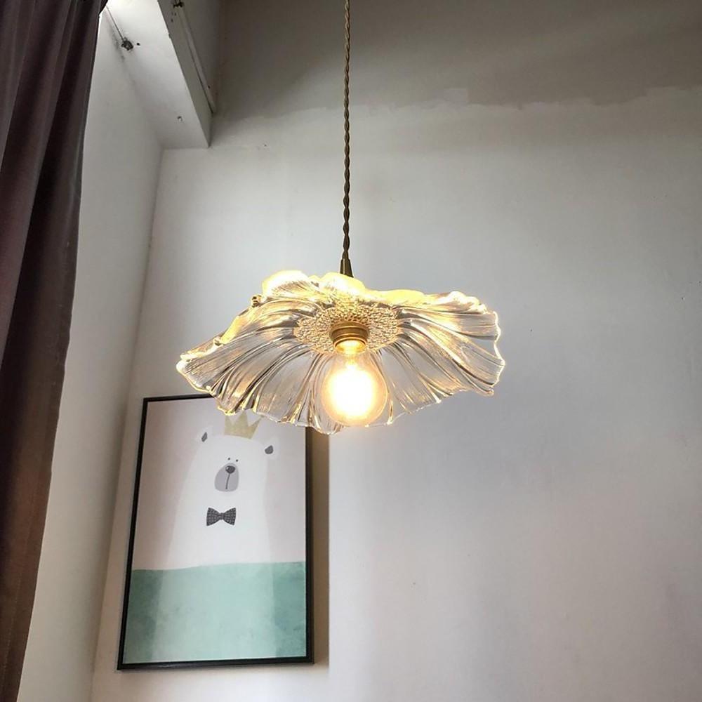 Flower Shape Glass Electroplated LED Nordic Pendant Lighting