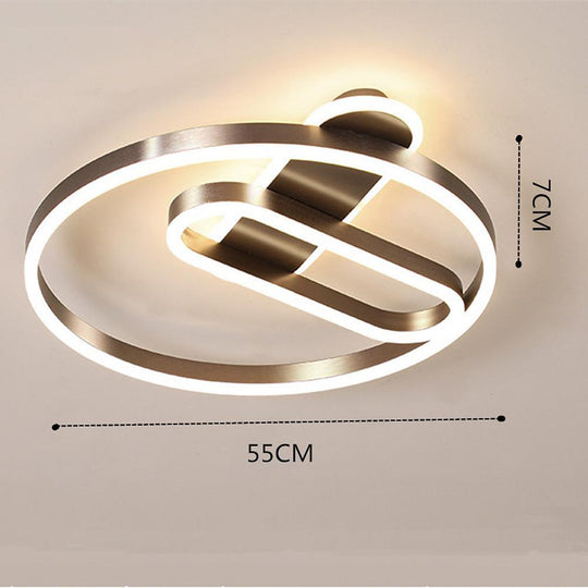 Geometric Circle LED Modern Flush Mount Ceiling Light