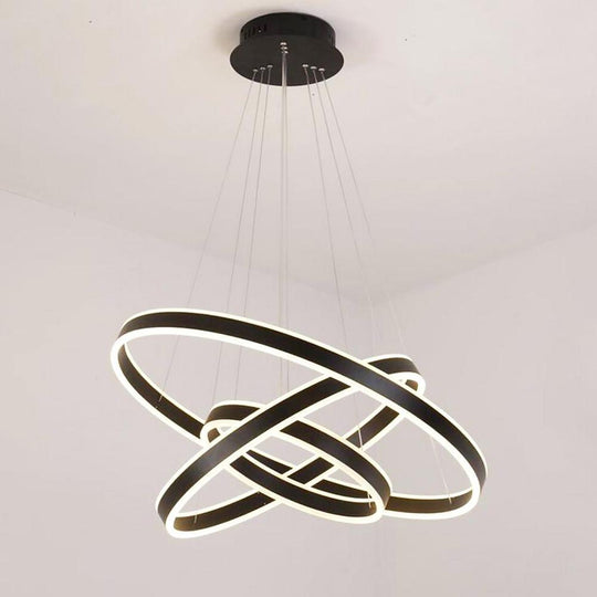 3 Circles Interweaved LED Modern Pendant Chandelier
