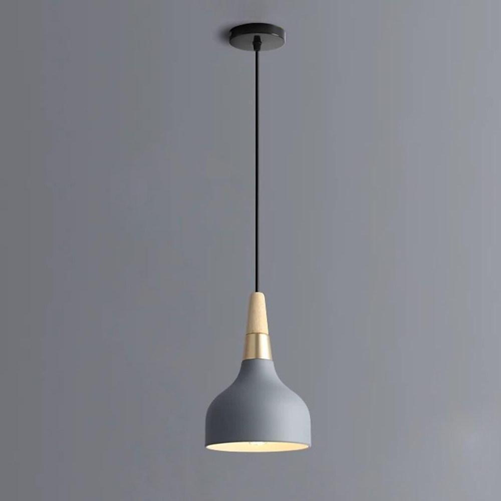 Wood and Metal LED Modern Pendant Light