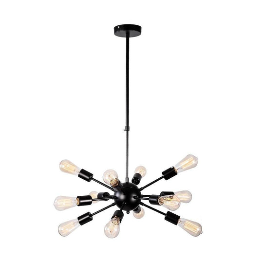 Modern Silver Sputnik Chandelier Dining Room & Kitchen Chandelier with 12 Bulbs