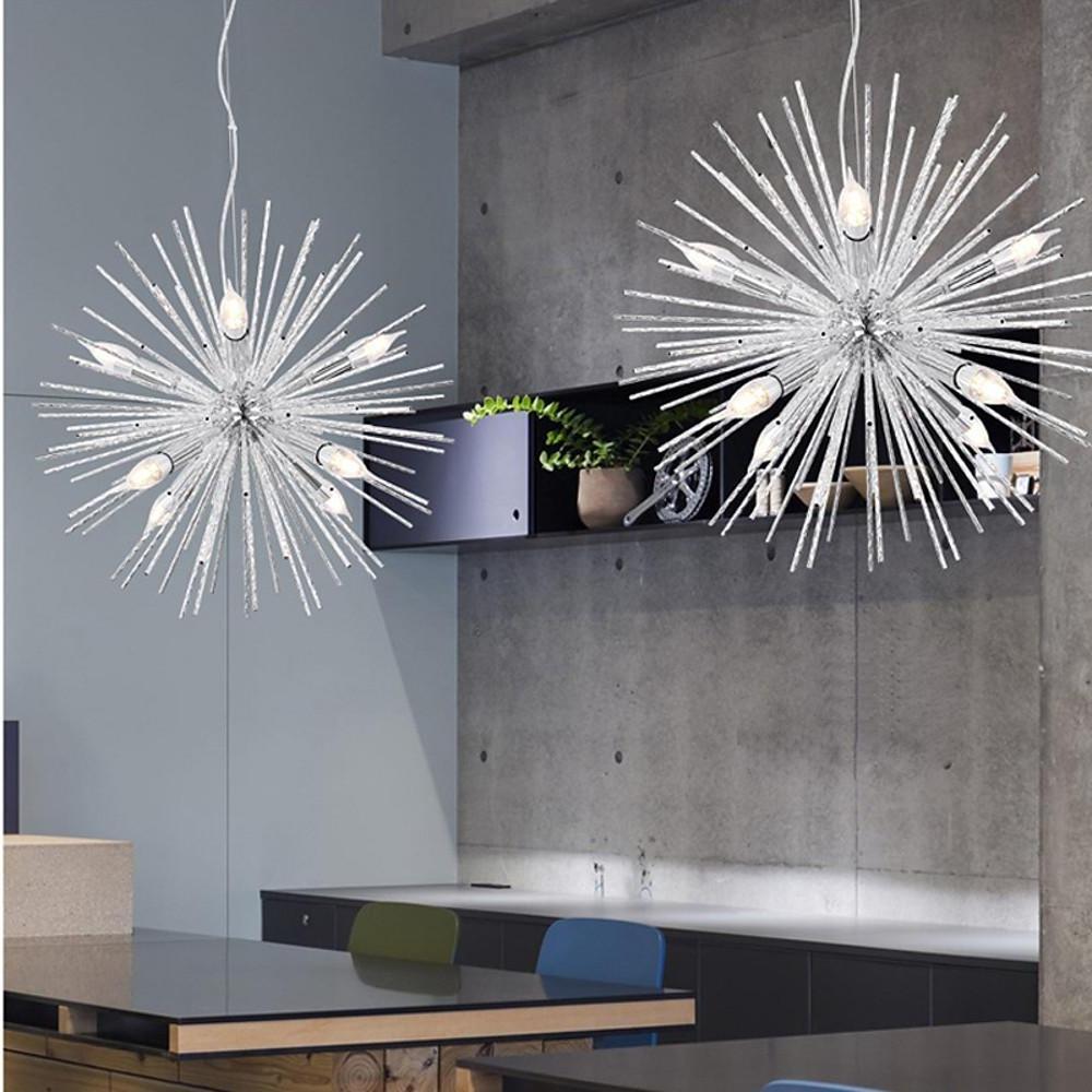 Geometric Starburst Chandelier with 8 Lights