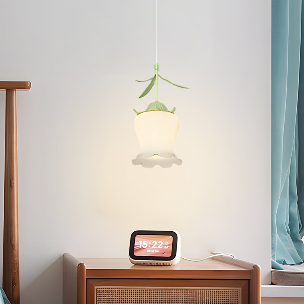 Bell Orchid Flower Pendant Light with 3-Step Dimming