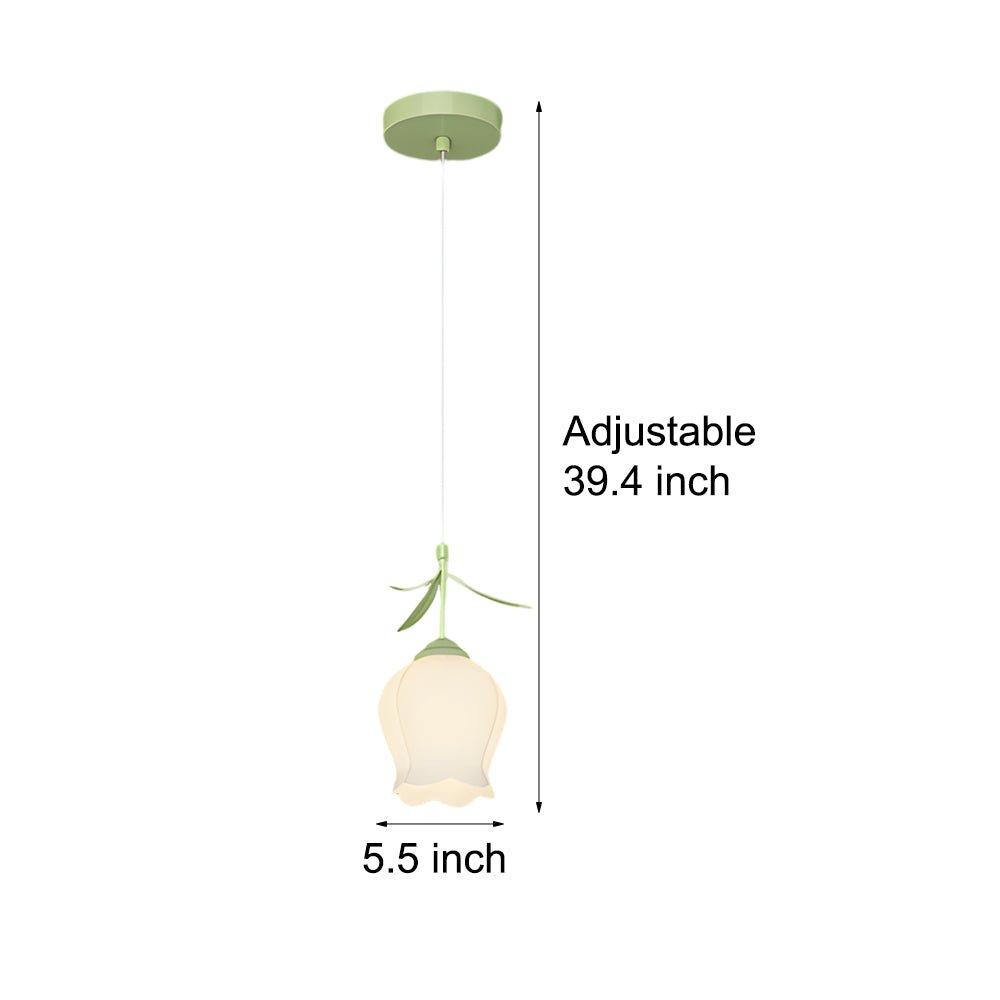 Bell Orchid Flower Pendant Light with 3-Step Dimming