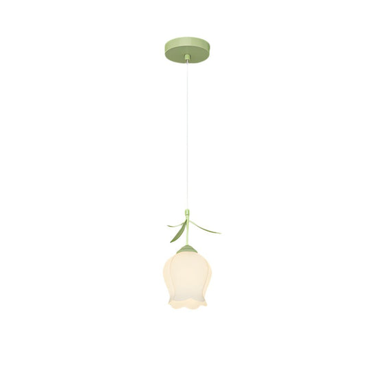 Bell Orchid Flower Pendant Light with 3-Step Dimming