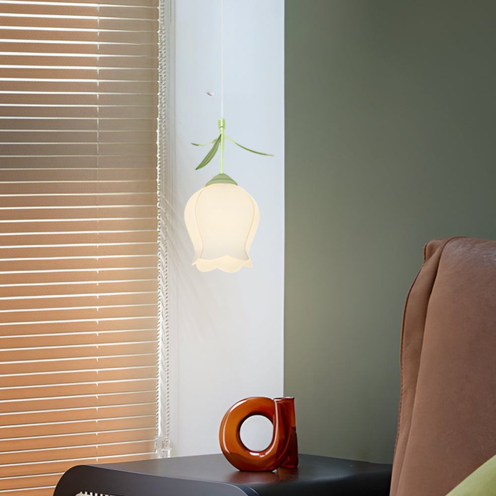 Bell Orchid Flower Pendant Light with 3-Step Dimming