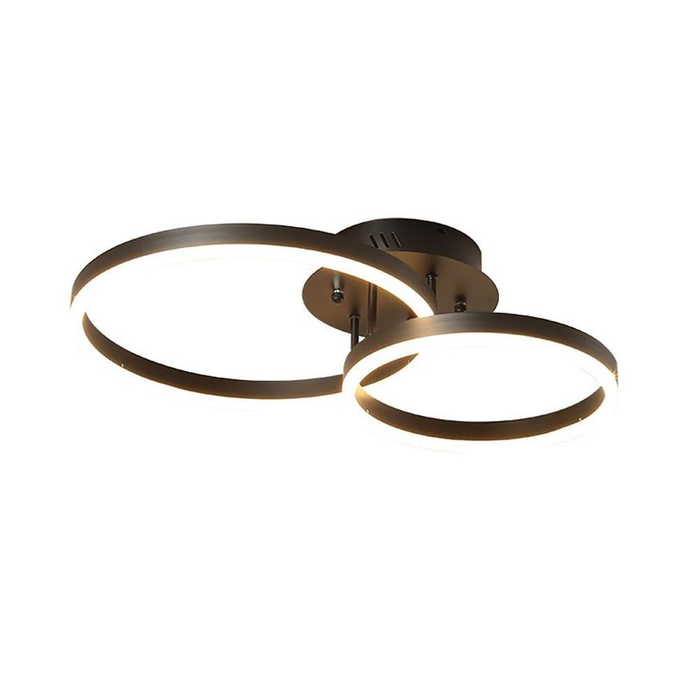 Creative 2 Circle Gold LED Flush Mount Ceiling Light – 2 Lights