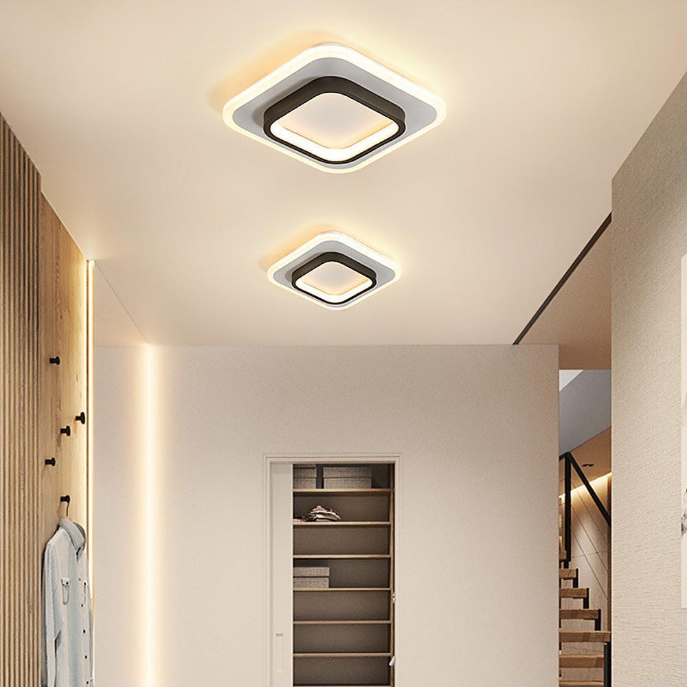 2 Light Square LED Flush Mount Ceiling Light