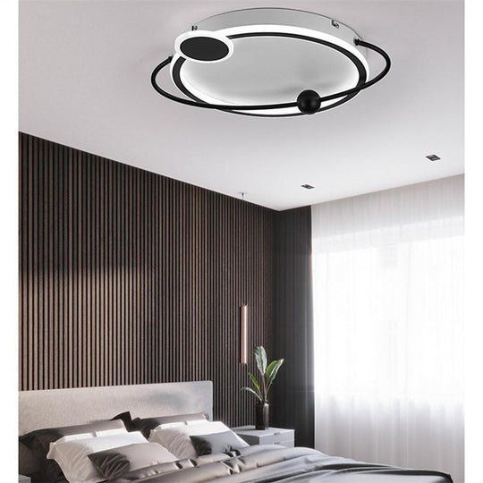 Oval Shaped Bedroom Flush Mount Unique LED Ceiling Light