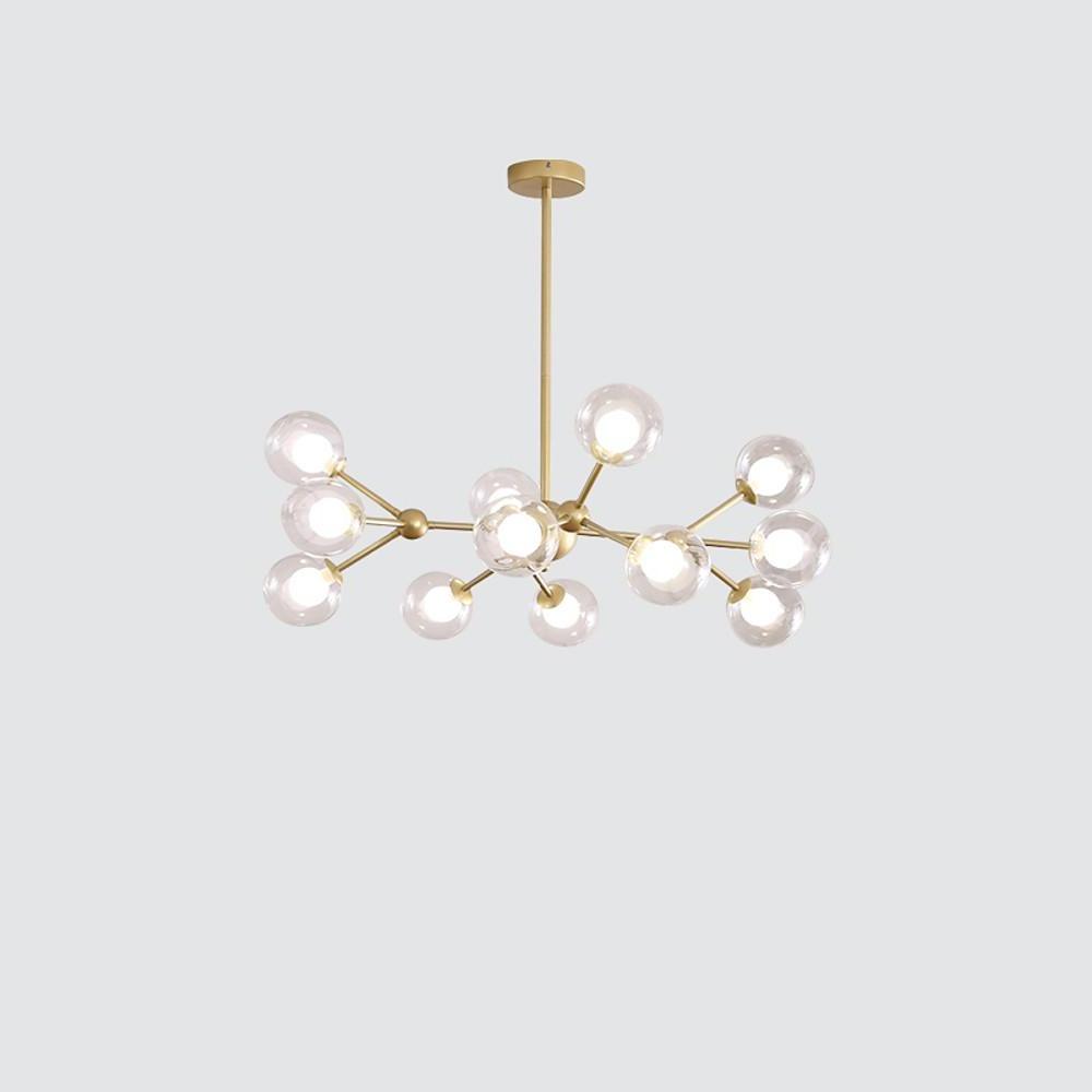 Modern Sputnik Bubble Chandelier with 12 LED Bulbs