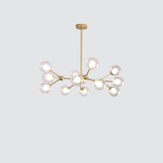 Modern Sputnik Bubble Chandelier with 12 LED Bulbs