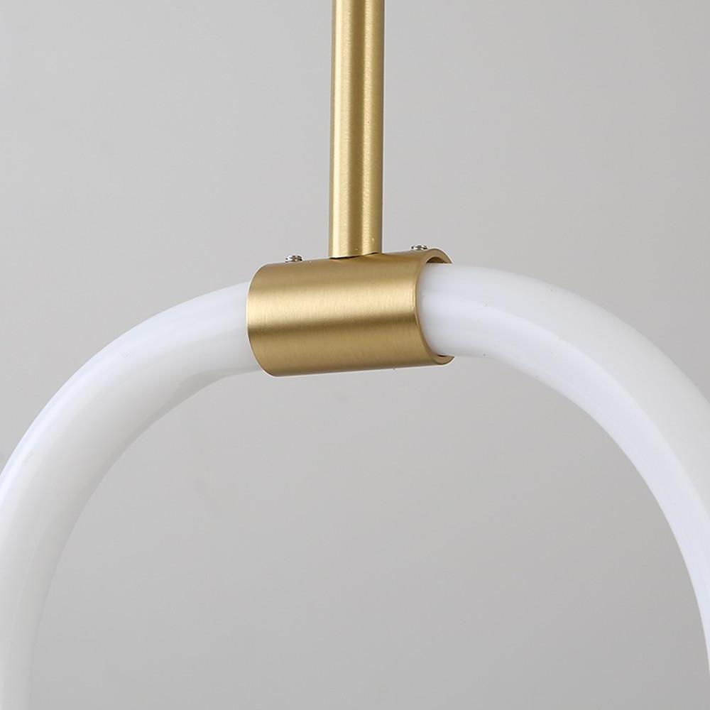 Circle LED Gold Modern Pendant Light Hanging Lamp