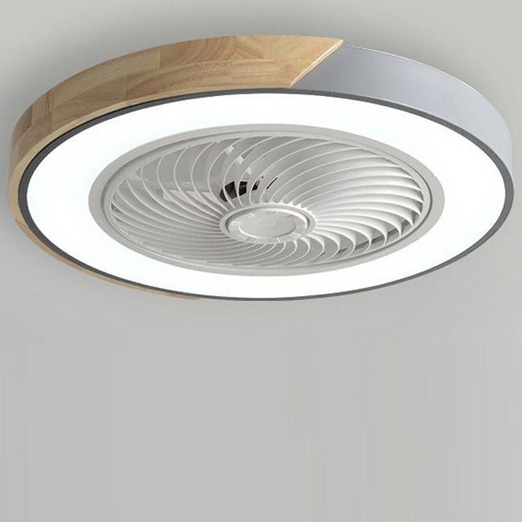 Round Square Integrated LED Bladeless Ceiling Fan with Remote Control