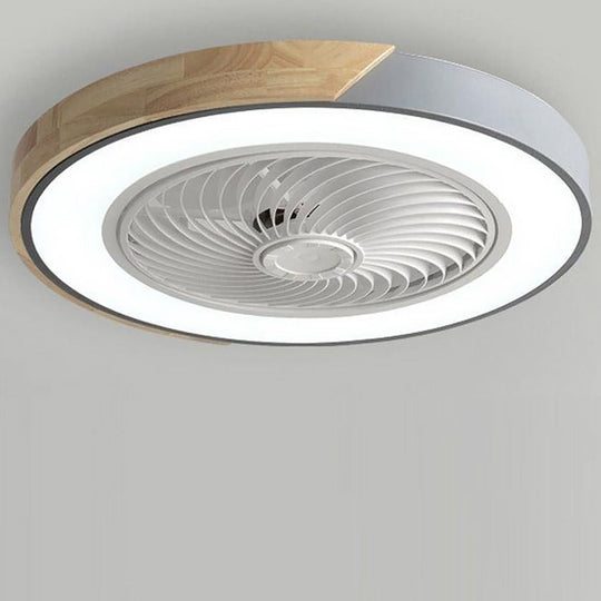 Round Square Integrated LED Bladeless Ceiling Fan with Remote Control