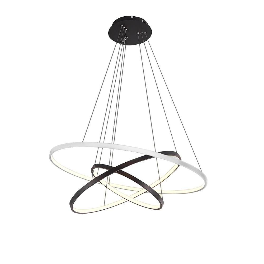 Adjustable Circles LED Dimmable Chandelier with Remote