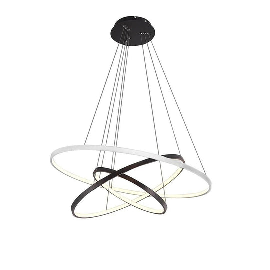 Adjustable Circles LED Dimmable Chandelier with Remote