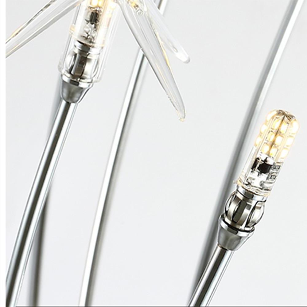 7" Galaxy Inspired Modern Mini Style Metal Chrome Chandelier with 10 LED Lights