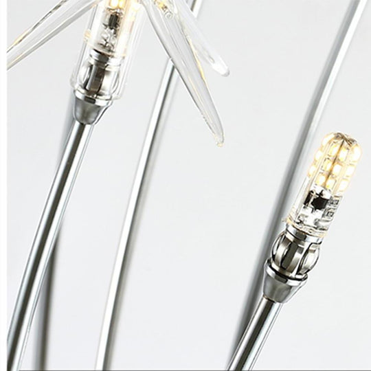 7" Galaxy Inspired Modern Mini Style Metal Chrome Chandelier with 10 LED Lights