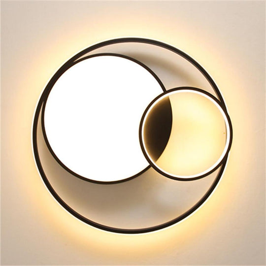 Modern LED – Three Circle Round Flush Mount Ceiling Light