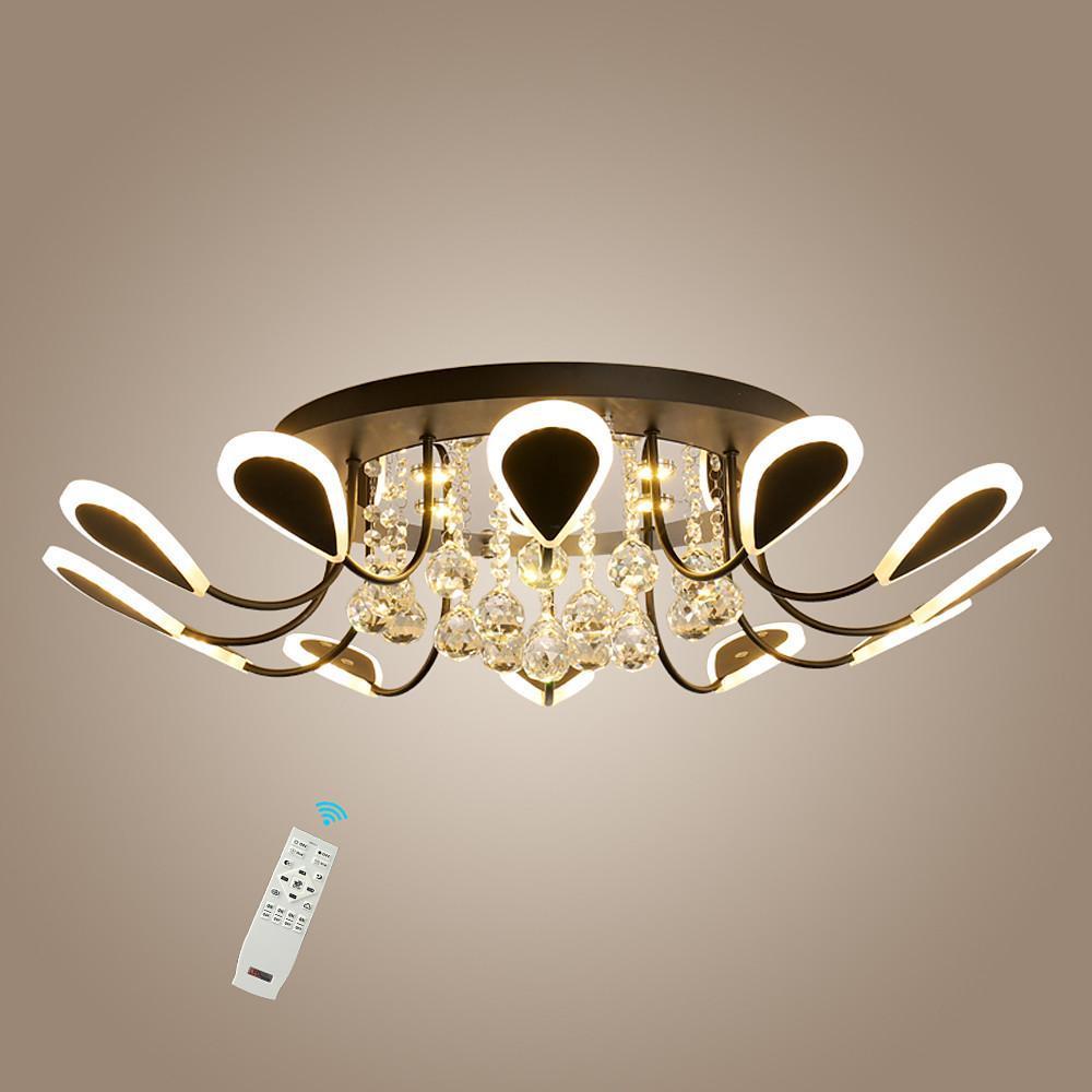 Creative Flower Shaped Dimmable LED Crystal Modern Ceiling Light