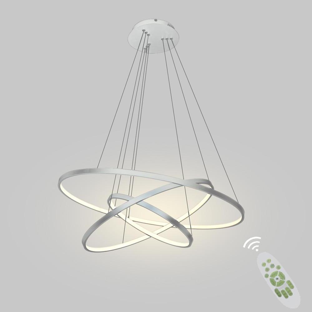 3 Ring Interweaved Circle Design Pendant Lighting Aluminum Acrylic LED Ceiling Light