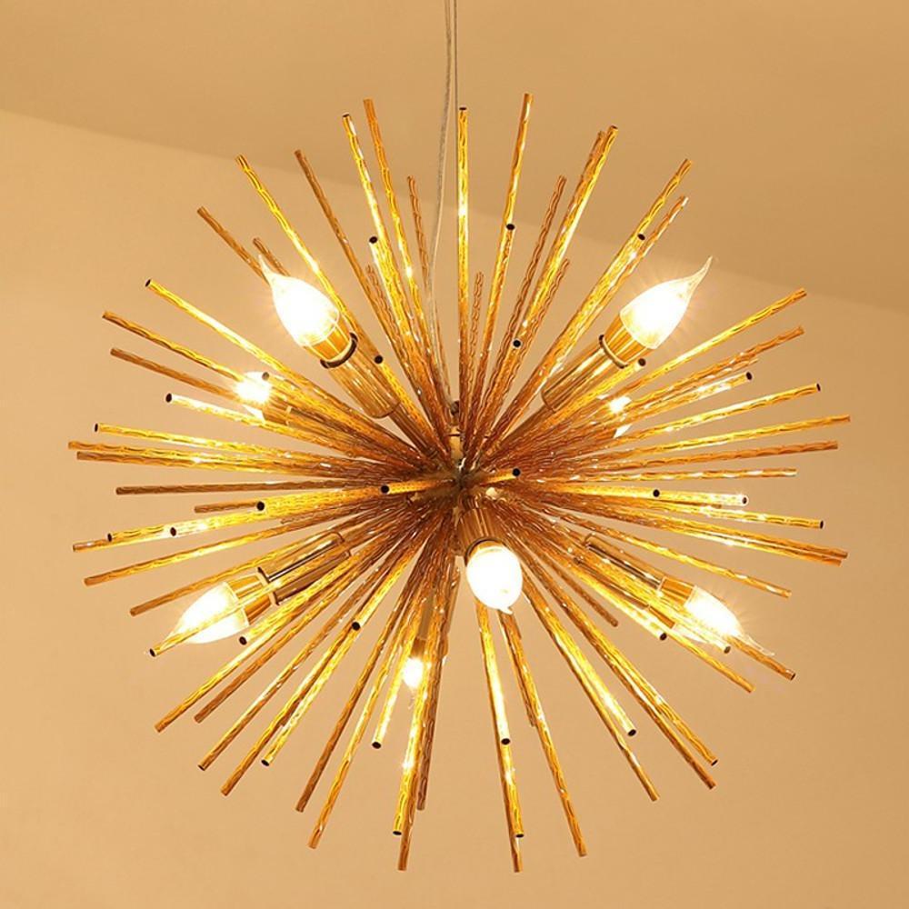 Geometric Starburst Chandelier with 8 Lights