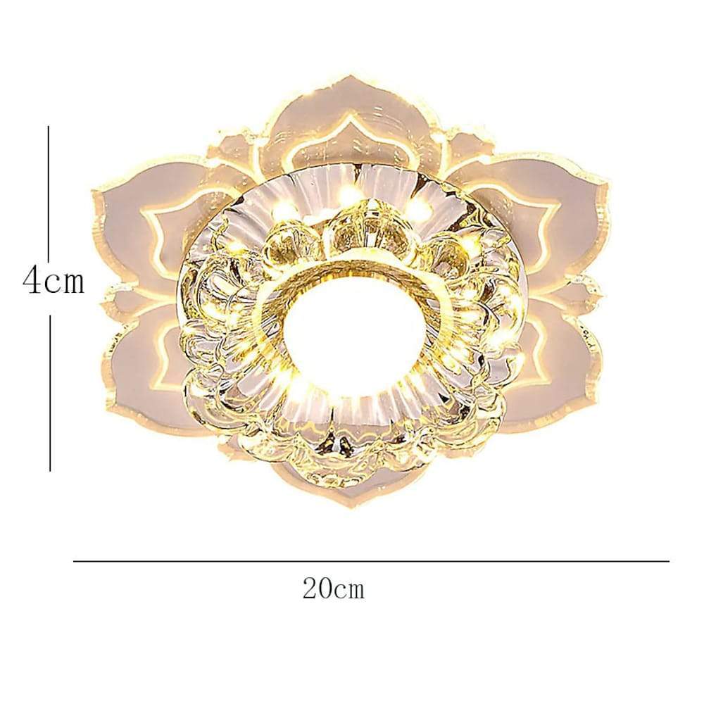 Floral Ornate LED Flush Mount Ceiling Light