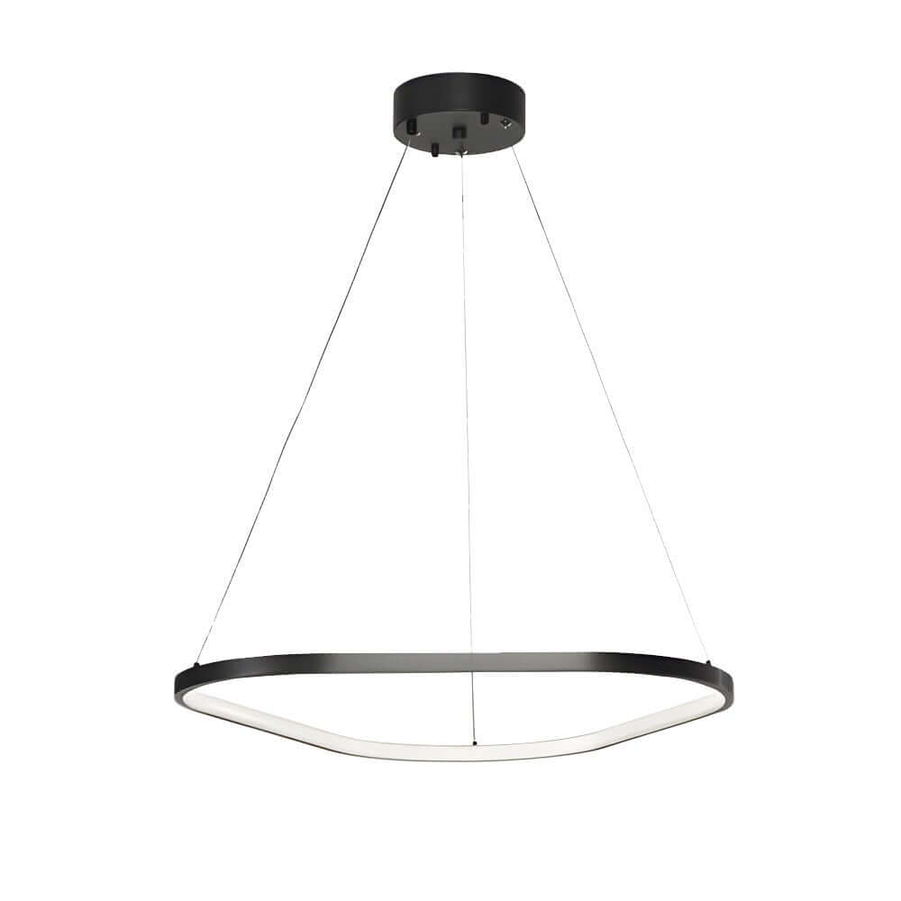 Black Triangle Ring LED Chandelier – 1/2/3 Light Options
