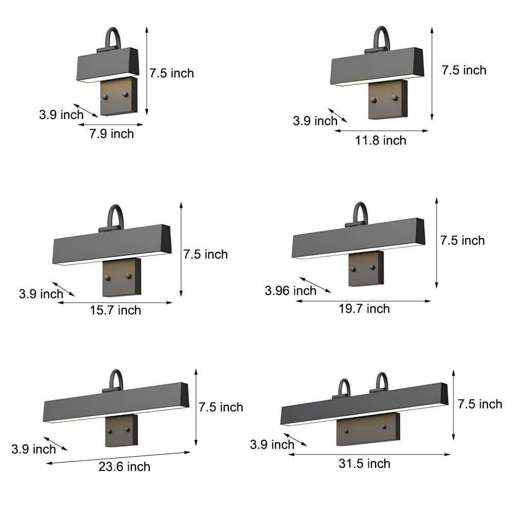 Black LED Wall Light for House Numbers