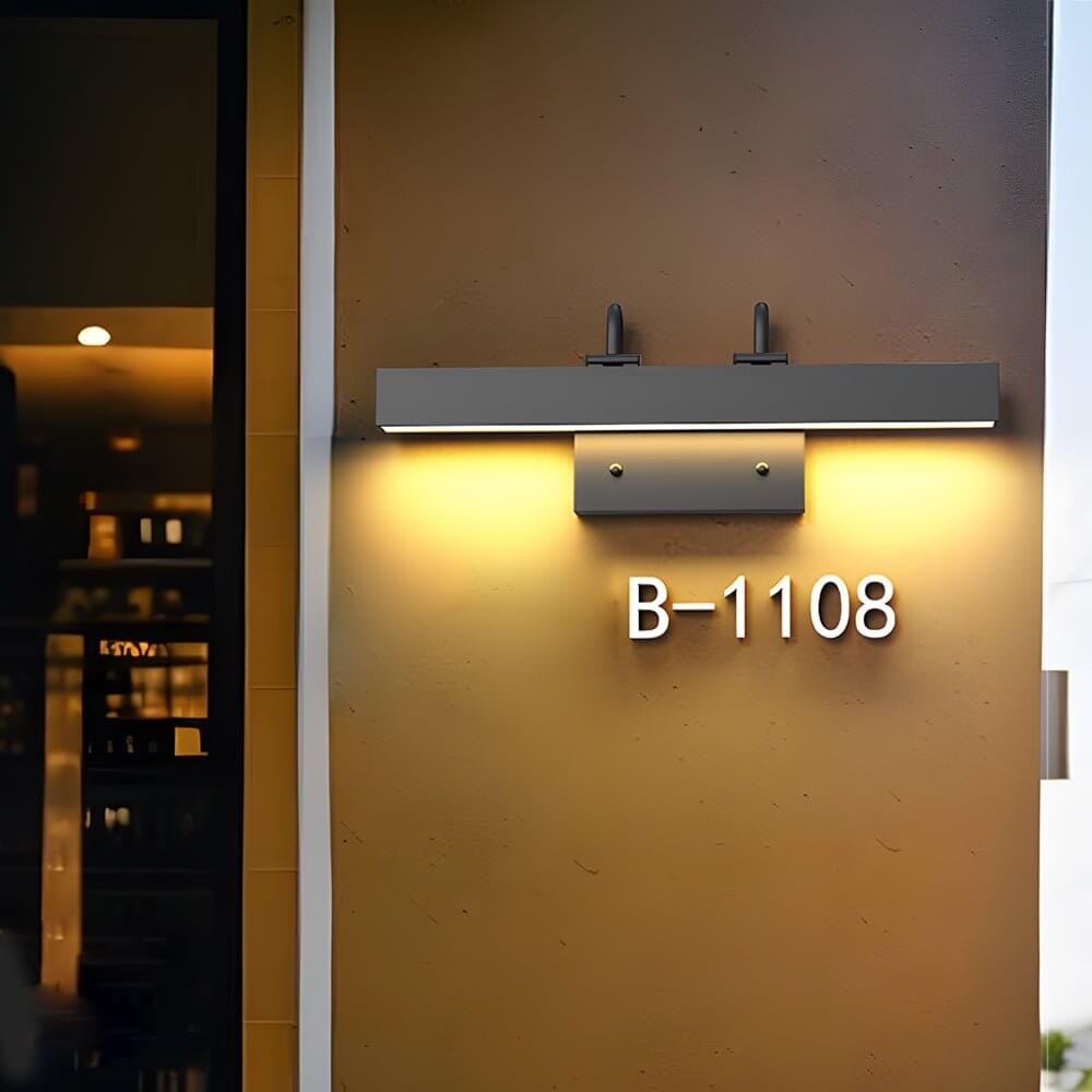 Black LED Wall Light for House Numbers