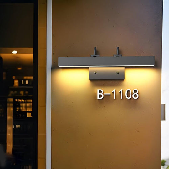 Black LED Wall Light for House Numbers