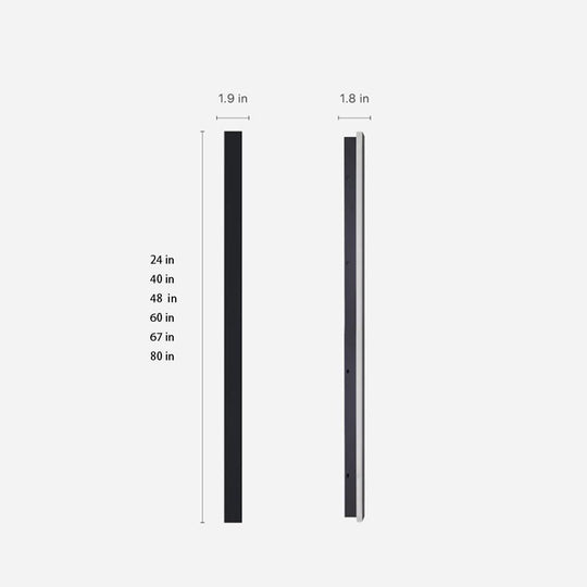 Black Long LED Linear Lights Wall Lights Outdoor LED Lighting