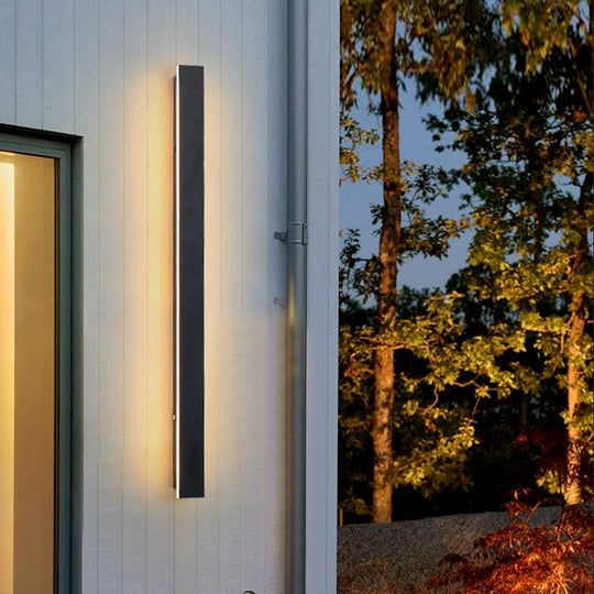 Black Long LED Linear Lights Wall Lights Outdoor LED Lighting