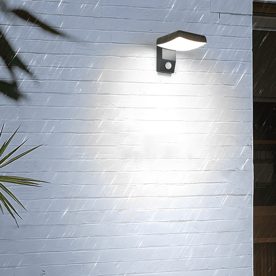 Black Motion Sensor Outdoor Wall Light Rotatable